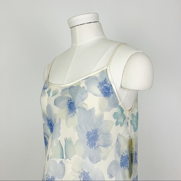 Vintage 90’s Lord & Taylor Sheer Botanical Chemise Slip Dress | Size S - Picture 5 of 10